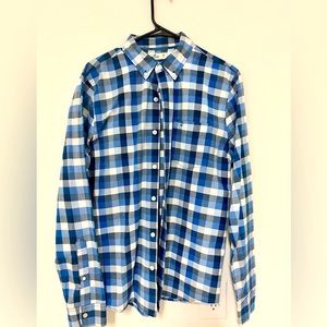 Hollister Blue Checkered Button-Down - Medium
